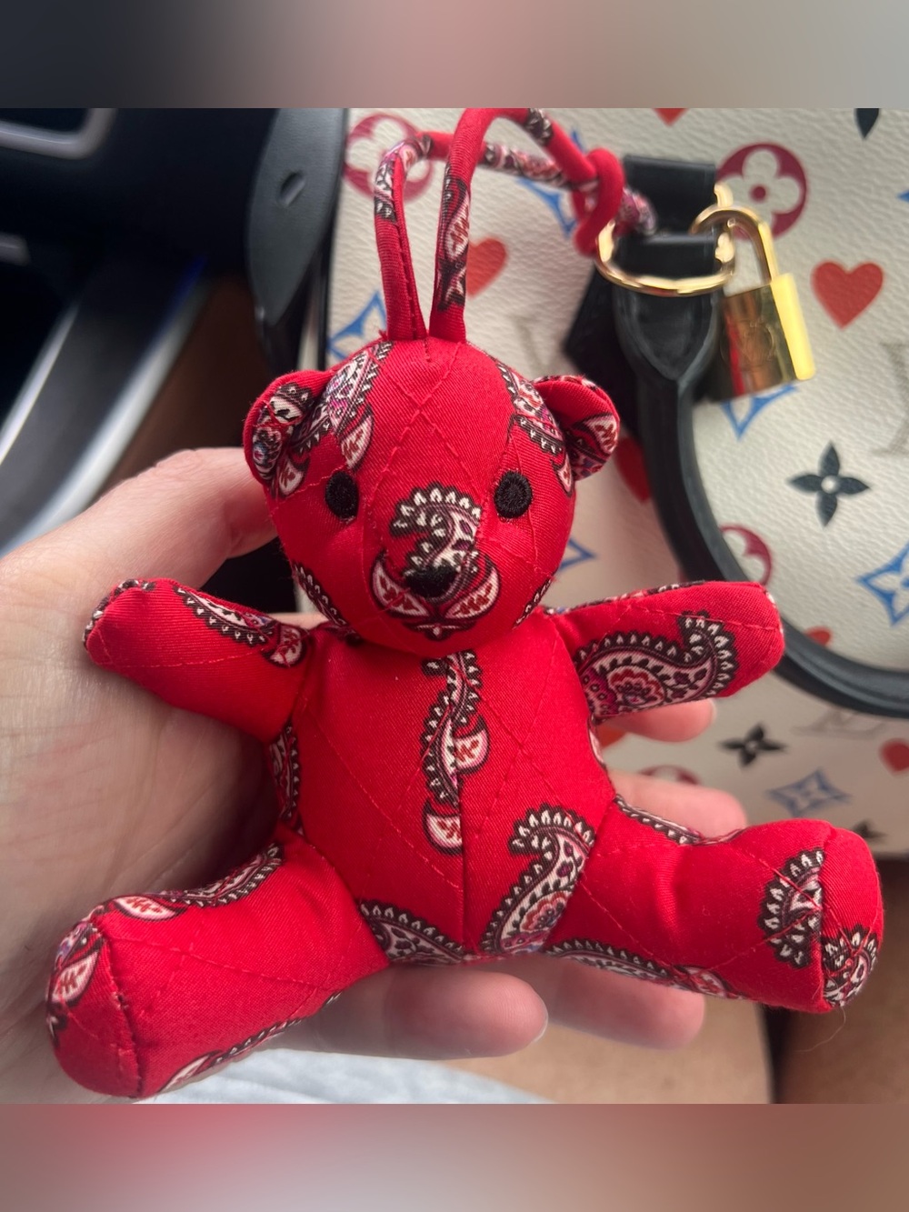 Vera Bradley Red Bear Bag Charm NEW Verabradley